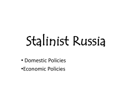 Stalinist Russia - historyatplockton