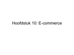 Hoofdstuk 10: E-commerce