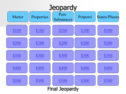 Jeopardy Review
