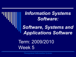 Software, Systems and Applications Software