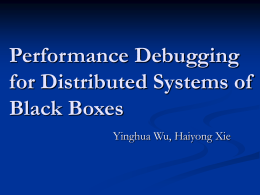 Performance Debugging for Distributed Systems of Black Boxes