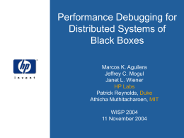 Project5: Performance debugging for distributed systems of
