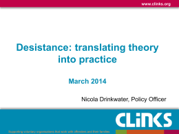 Desistance translating theory into practice