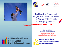 Young Children with Challenging Behavior