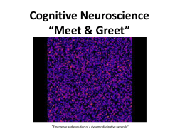 Cognitive Neuroscience - Brain, Mind and Consciousness Lab