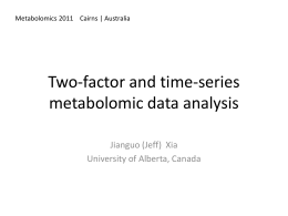 Multi-factor and time-series data analysis