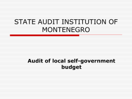 External Audit of Municipality