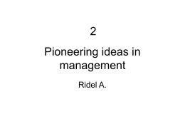 2-Pioneering ideas in management