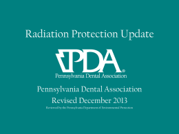 Radiology Update - Pennsylvania Dental Association
