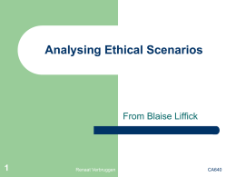 Analysing Ethical Scenarios