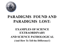 paradigms found and paradigms lost