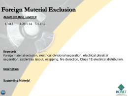 foreign material exclusion (fme)