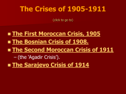 The First Moroccan Crisis of 1905