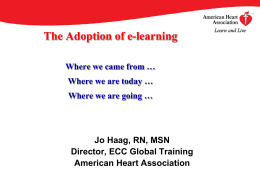 E-Learning: Adoption of E-Learning | Jo Haag, Director of ECC