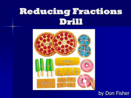 Reducing Fractions Drill