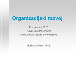 Organizacijski razvoj 2015
