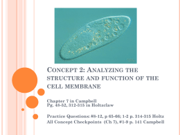 Concept 2: Analyzing the structure and function of the cell membrane