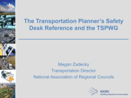 Transportation Planner`s Safety Desk Reference