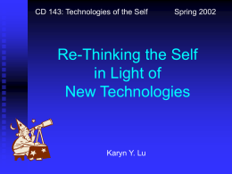 The Self In Light of New Technologies