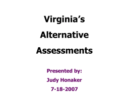 Virginia Alternative Assessment Program-