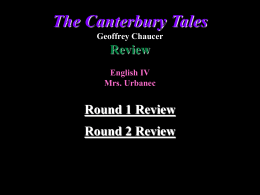 Canterbury Tales Jeopardy File