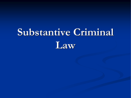 The Nature, Purpose, and Constitutional Context of Criminal Law