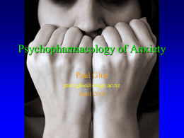Anxiety - Psychiatry Training