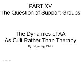 The Question of Support Groups - The Natural Systems Institute