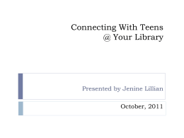 Connecting With Teens Slides