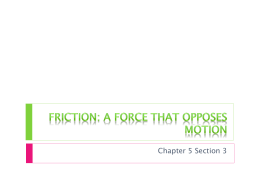 Friction: A Force that Opposes Motion