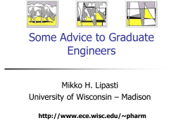 Slides available - PHARM - University of Wisconsin–Madison