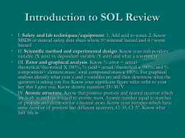 Introduction to SOL Review