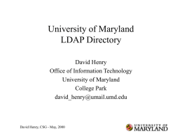 University of Maryland Stats