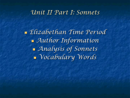 Sonnet Unit PowerPoint Review