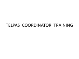 telpas coordinator training