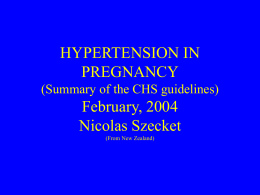 hypertension in pregnancy - ACM