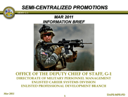 Semi-Centralized Brief as of 15 MAR 11 (posted)