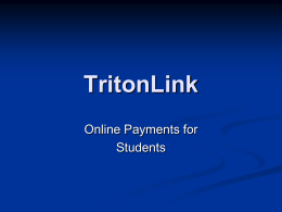 Triton-Link - Student Business Services