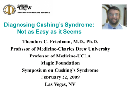 Diagnosing Cushing`s Syndrome