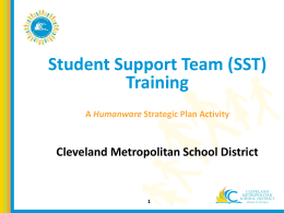 Student Support Team (SST) - Cleveland Metropolitan School District
