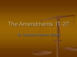 The Amendments 11-27
