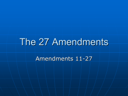 The 27 Amendments