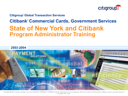 2003-2004 State of New York and Citibank Program Administrator