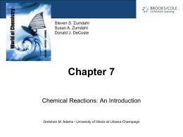Section 7.3 Balancing Chemical Equations