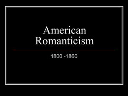 American Romanticism
