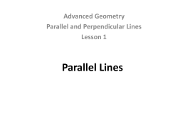 3-1 Parallel Lines and Transversals