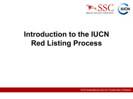 The IUCN Red List Categories and Criteria are