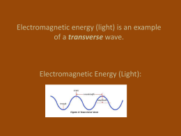 If electromagnetic energy is an example of a transverse wave. What