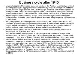 Business cycle after 1945