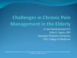 Chronic Pain Managment - Florida State University College of